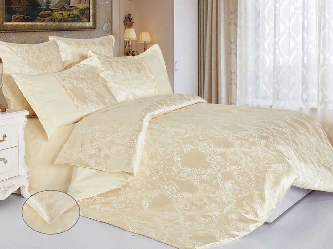 КПБ евро сатин-жаккард Satin Jacquard SG Клео <SG-107>