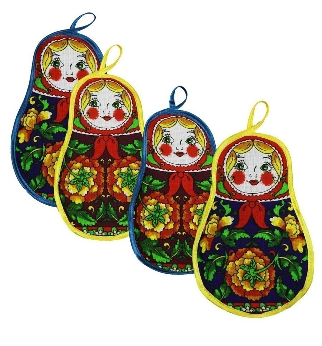 Прихватки Матрешки упак 2шт. (арт.2110)