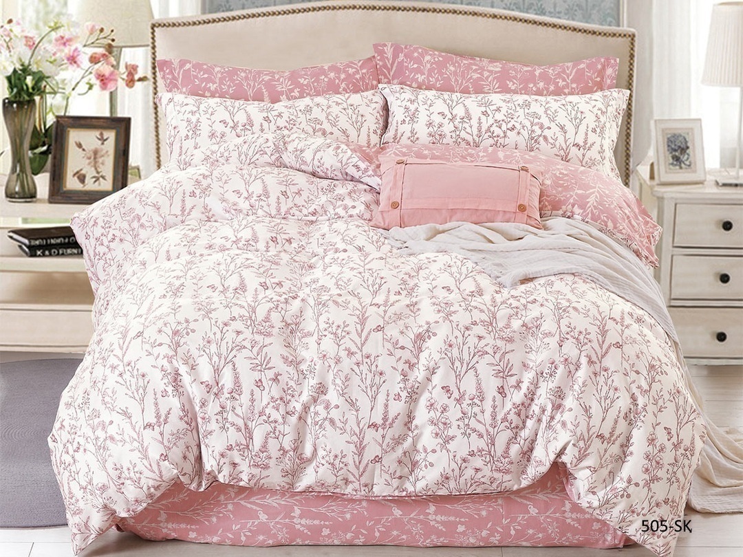 КПБ евро сатин в коробке Satin de Luxe SK Клео <505-SK>