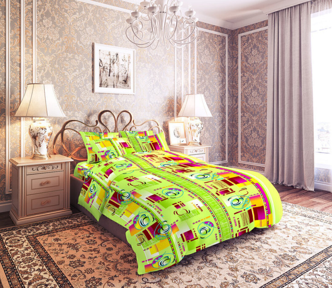 Простыня 1,5сп бязь 125 (150*210) Реноме <3147-1 Голливуд> (арт.35/103)
