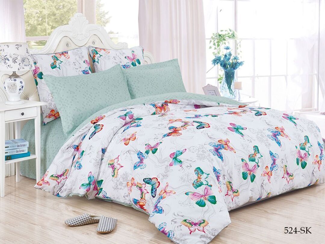 КПБ евро сатин в коробке Satin de Luxe SK Клео <524-SK>