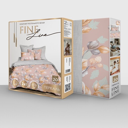 КПБ  перкаль Fine Line <рис. 50340-2/50358-3 Осеннее кружево>