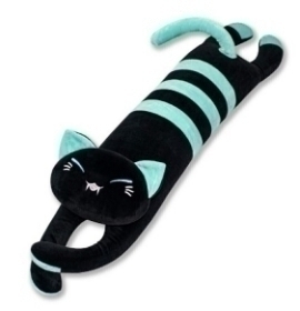 Антистрессовая игрушка Черный кот (110*23*23) (арт.20аси52ив)
