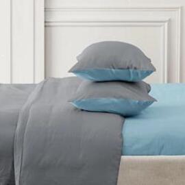 КПБ евро перкаль Унисон <86061-13/86018-6 Grigio  Unicolor>