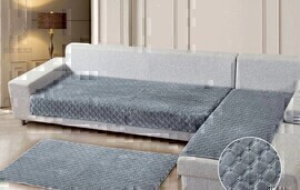 Комплект накидок на диван с оттоманкой 90*150-2шт+90*210 мех стрижка СД (арт.94/033)