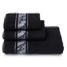 Полотенце махровое Marble pattern Люкс, 19-0608 черный оникс
