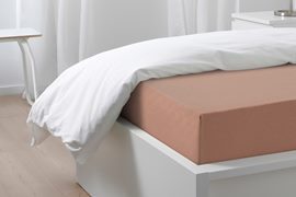 Простыня трикотажная 140*200*20 на резинке Экотекс Скидка 10%<140*200*20, светло-коричневый 2 спальный>