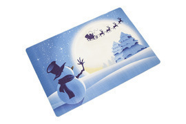 Салфетка Новогодняя п/э+пвх упак. 6шт К  Н.Г.<LS-046,  30*45>(Новогодний ассортимент)