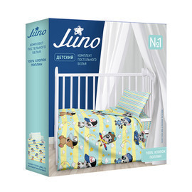 КПБ в детскую кроватку поплин Juno <695212 Ёжики>